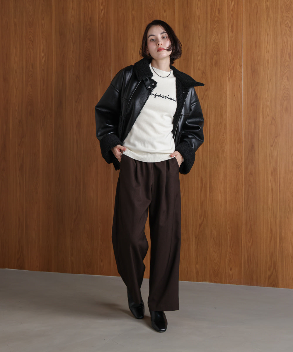 刺しゅうロゴニットプルオーバー