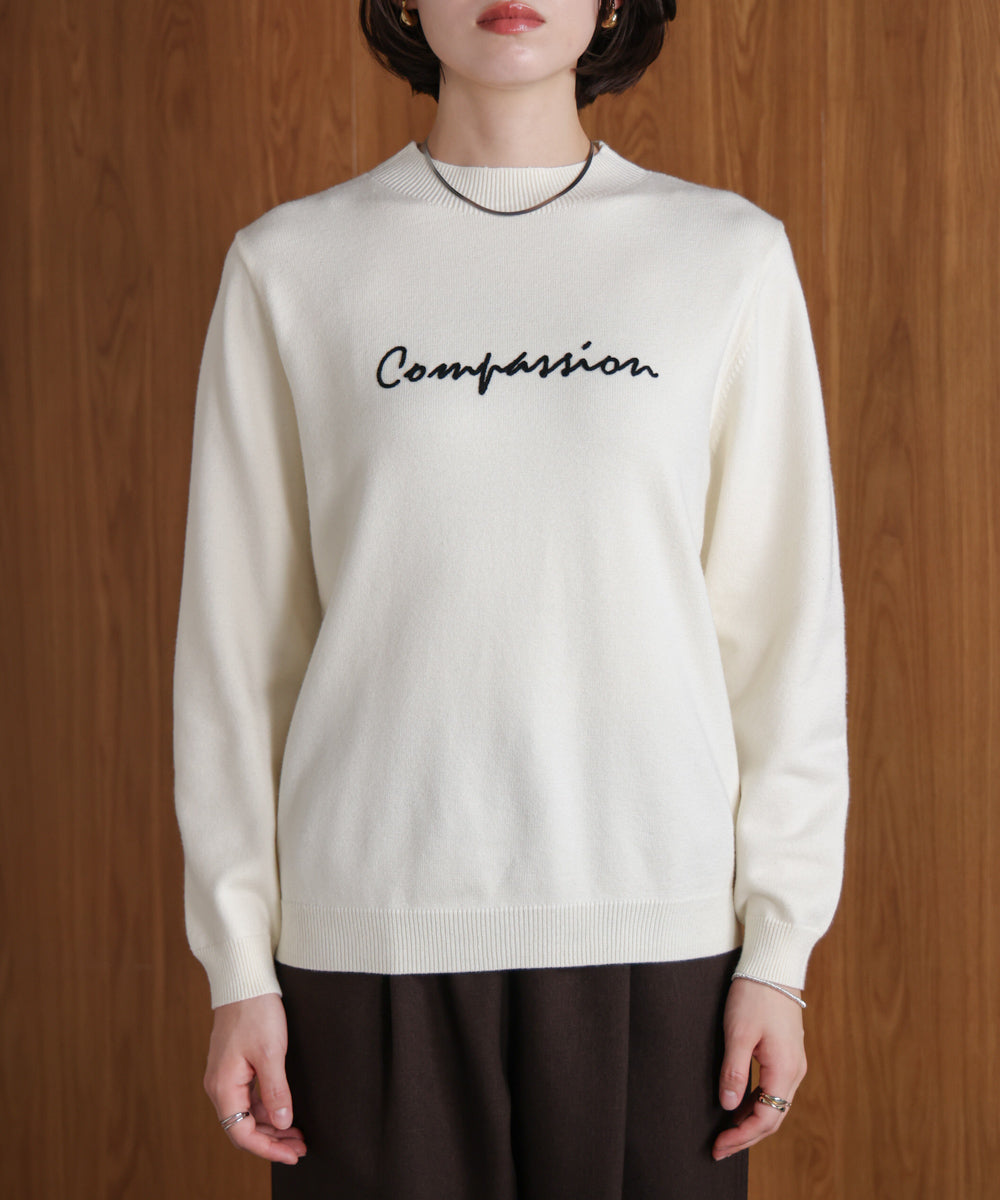 刺しゅうロゴニットプルオーバー