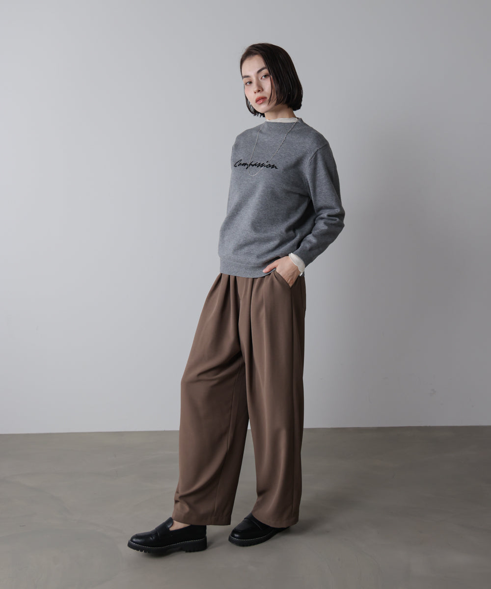 刺しゅうロゴニットプルオーバー