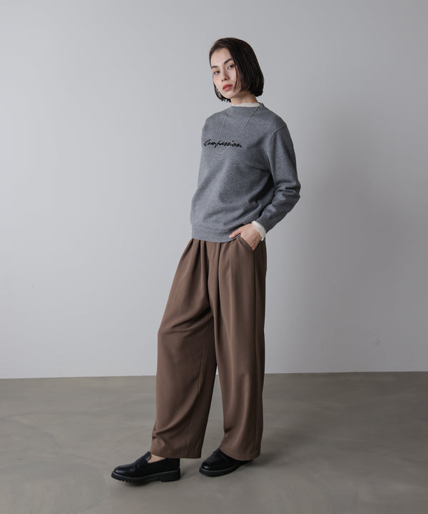 刺しゅうロゴニットプルオーバー