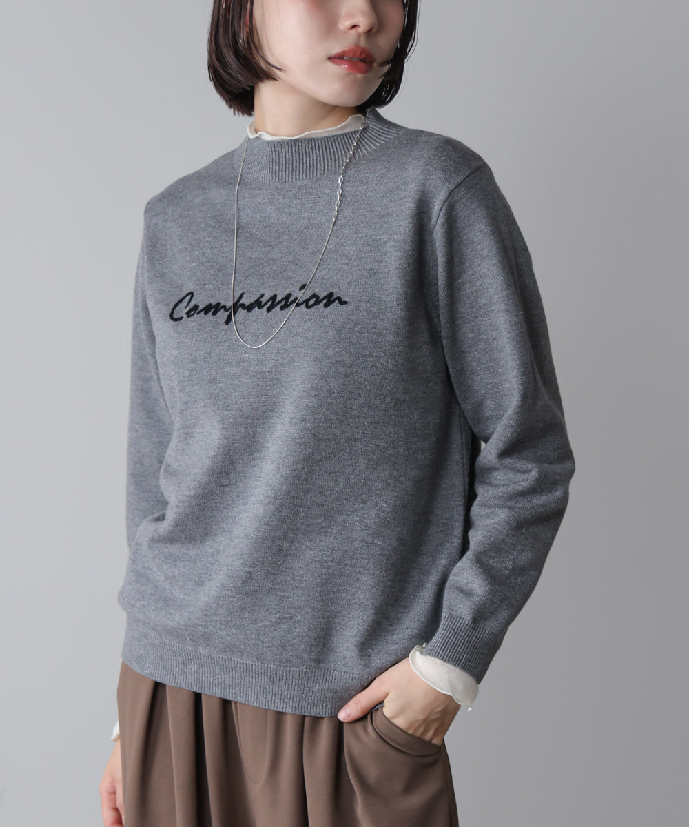 刺しゅうロゴニットプルオーバー