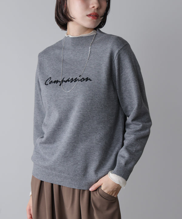 刺しゅうロゴニットプルオーバー