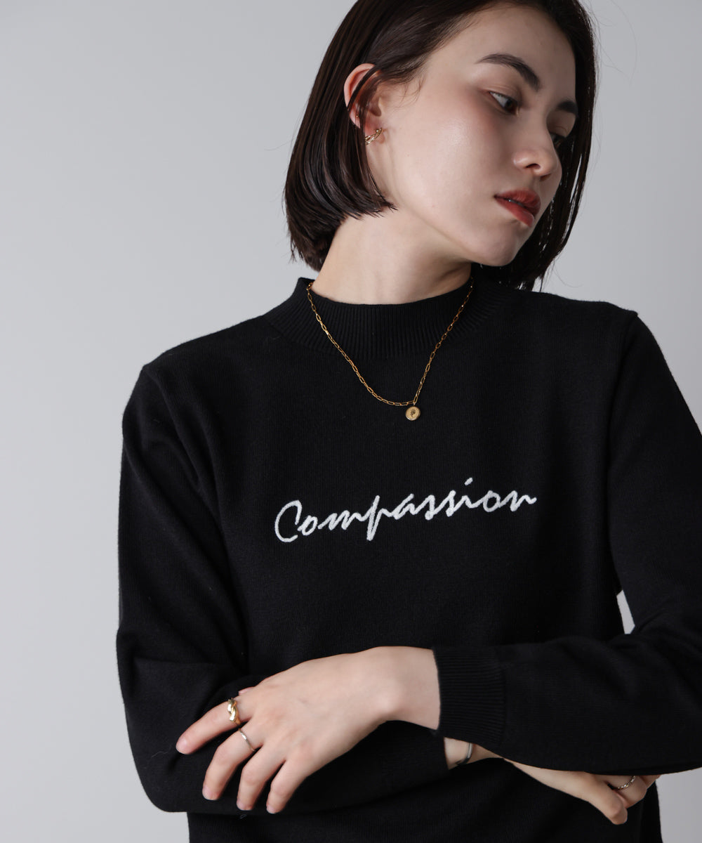 刺しゅうロゴニットプルオーバー