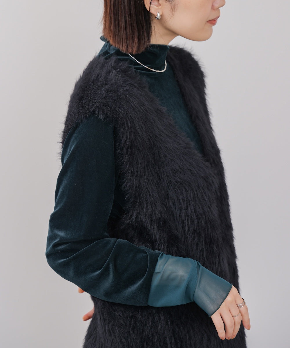 ソウバリシャギーニットベスト