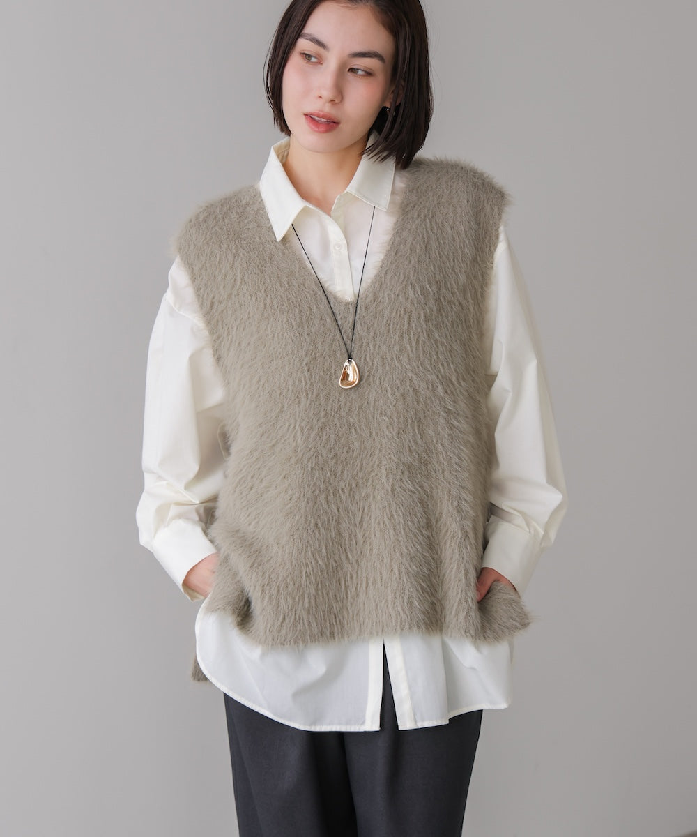 ソウバリシャギーニットベスト