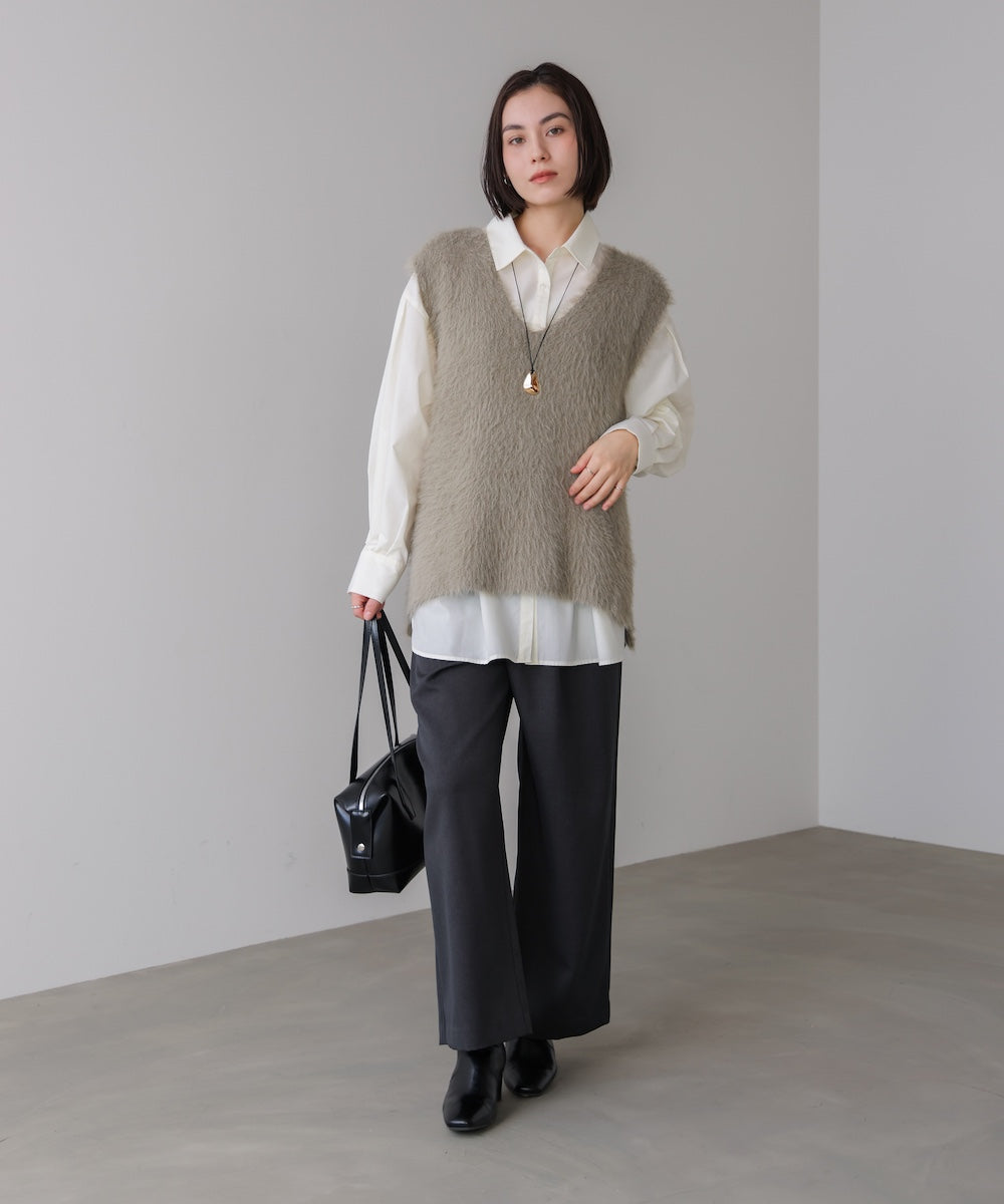 ソウバリシャギーニットベスト