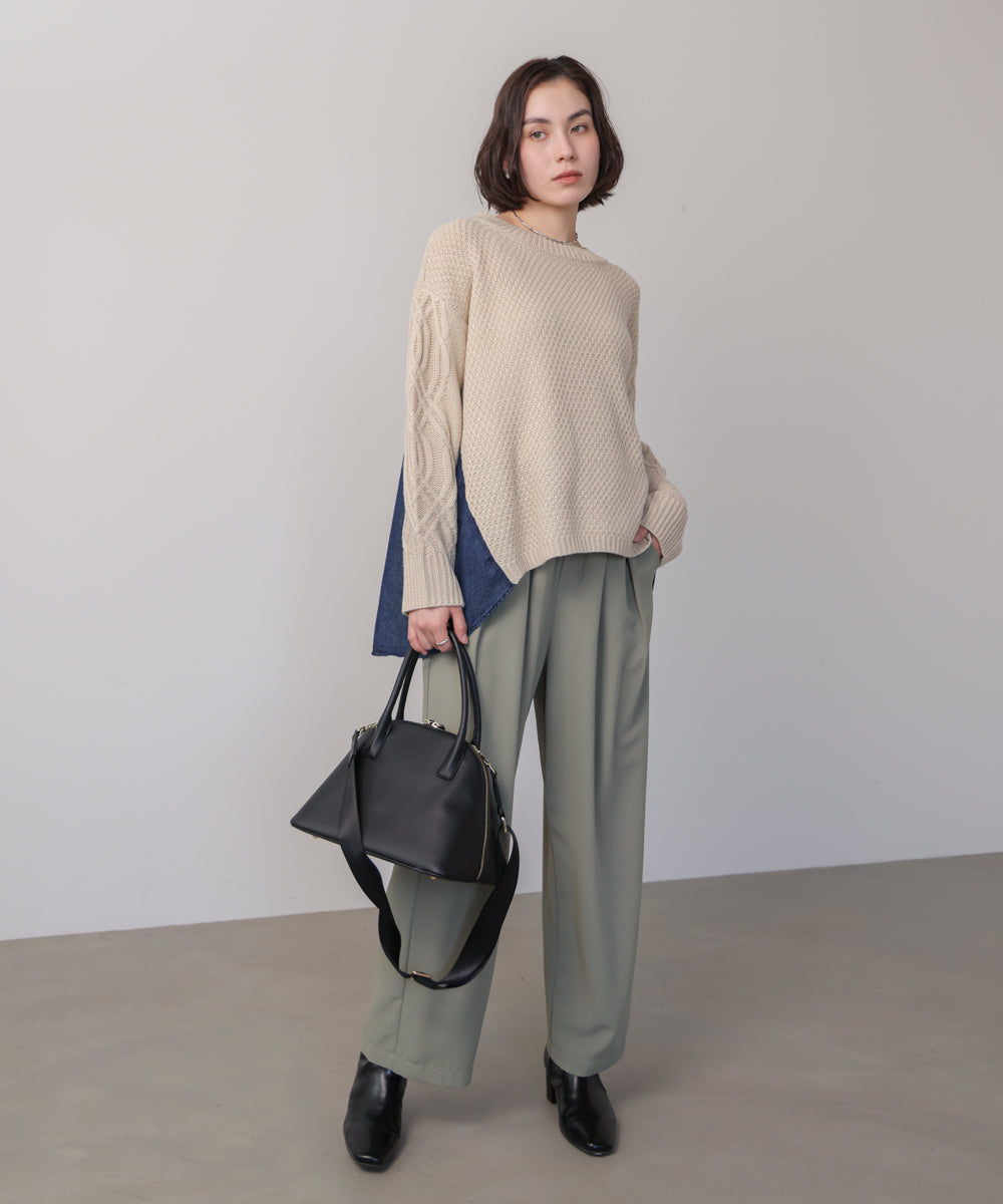 デニムコンビAラインニット