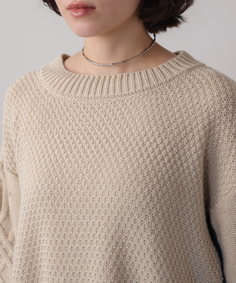 デニムコンビAラインニット