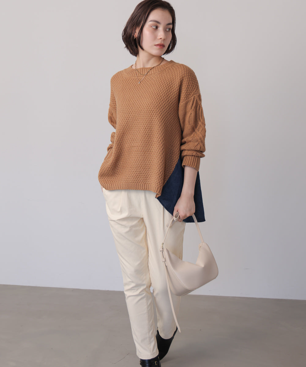 デニムコンビAラインニット