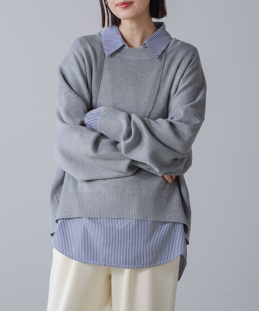 ゆるニットセットレイヤードプルオーバー