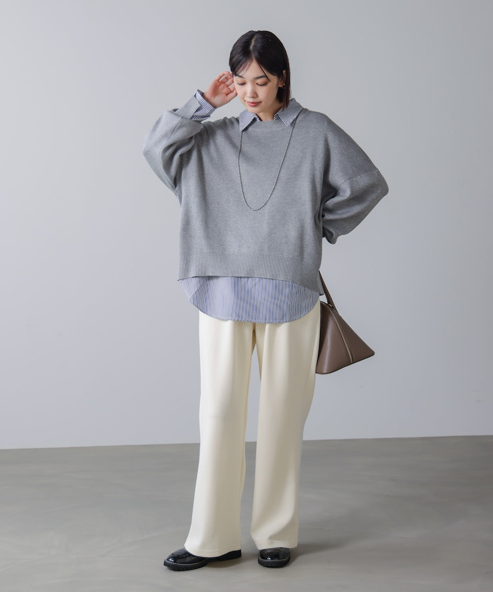 ゆるニットセットレイヤードプルオーバー