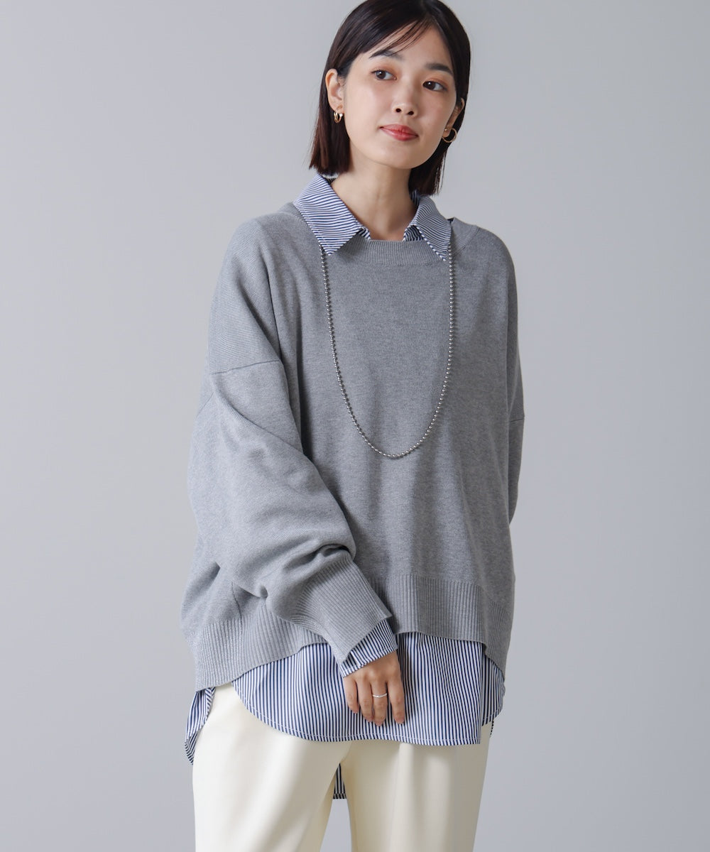 ゆるニットセットレイヤードプルオーバー