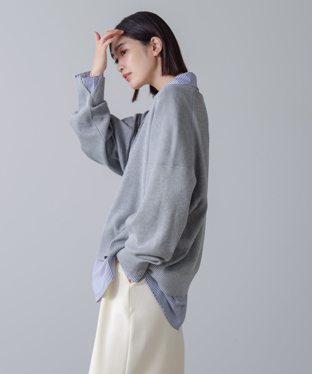 ゆるニットセットレイヤードプルオーバー