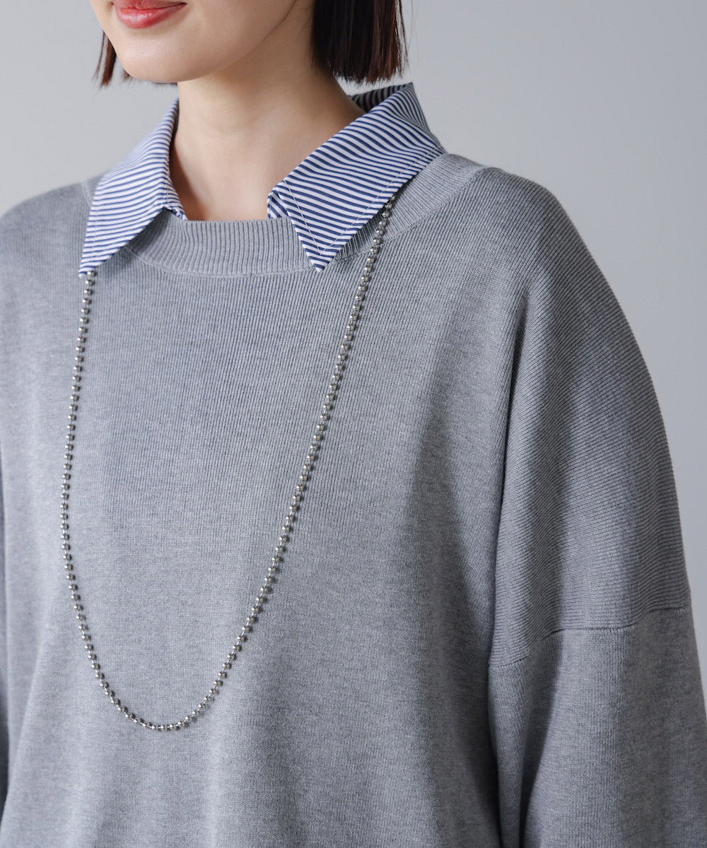 ゆるニットセットレイヤードプルオーバー