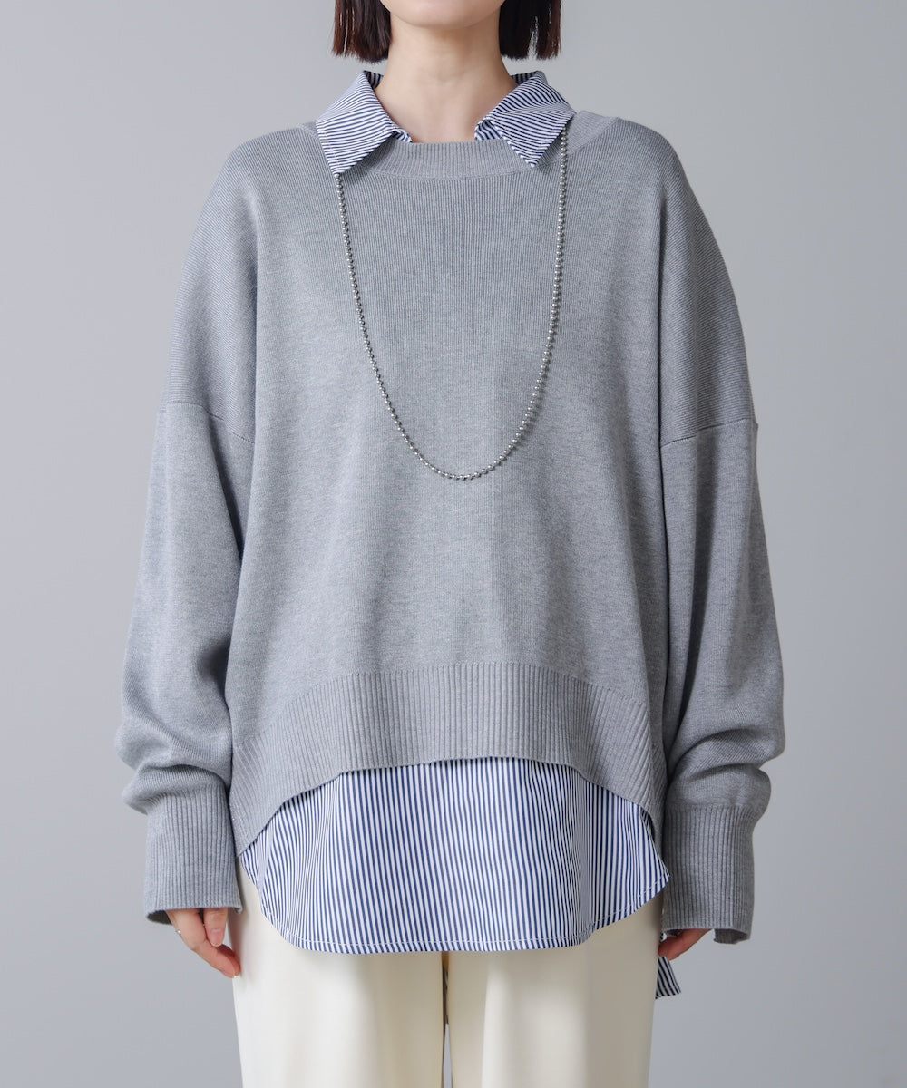 ゆるニットセットレイヤードプルオーバー