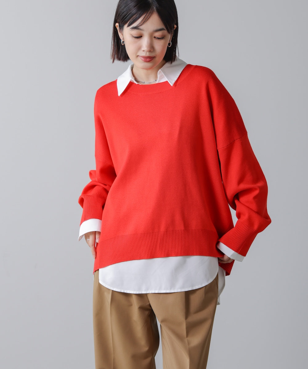 ゆるニットセットレイヤードプルオーバー