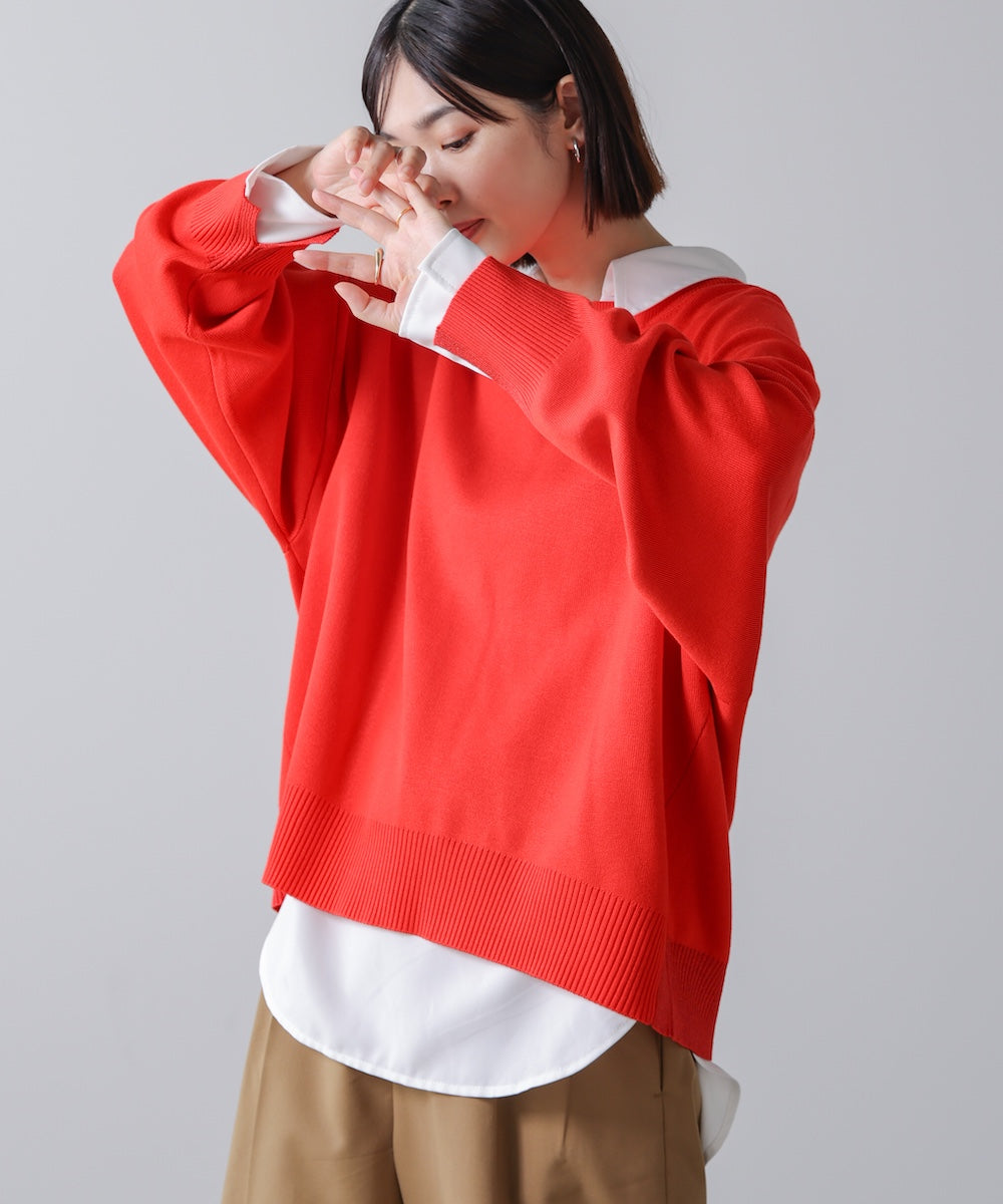 ゆるニットセットレイヤードプルオーバー