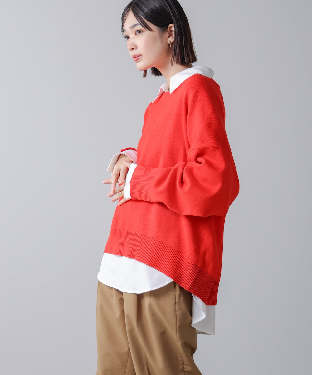 ゆるニットセットレイヤードプルオーバー