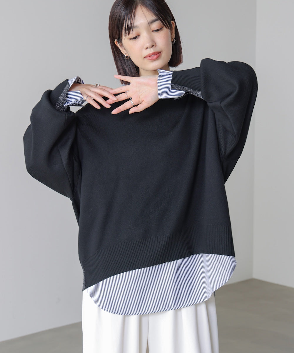 ゆるニットセットレイヤードプルオーバー