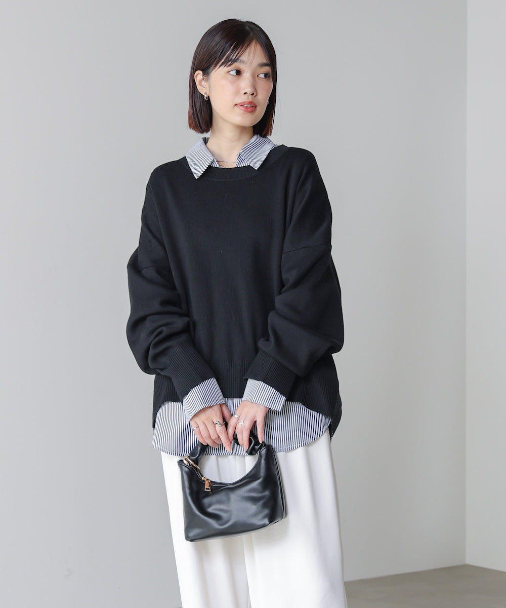 ゆるニットセットレイヤードプルオーバー