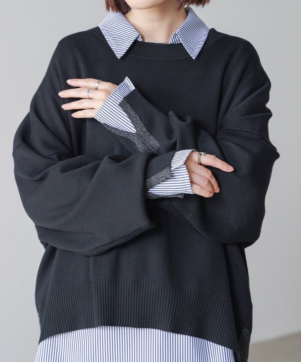 ゆるニットセットレイヤードプルオーバー