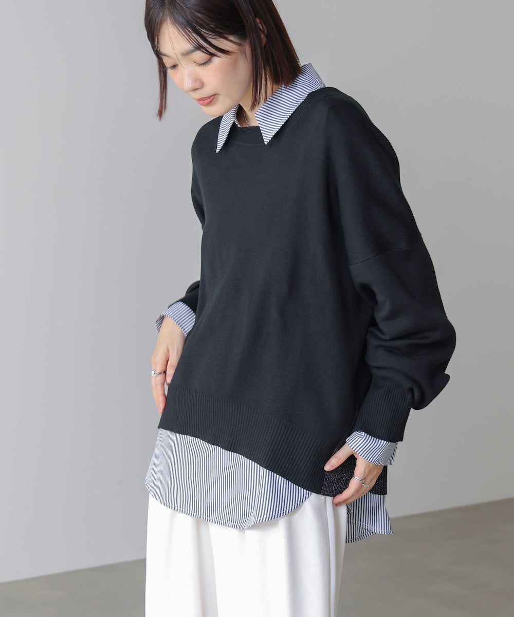 ゆるニットセットレイヤードプルオーバー