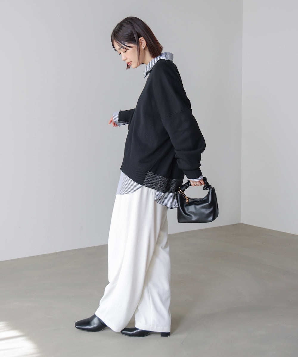 ゆるニットセットレイヤードプルオーバー