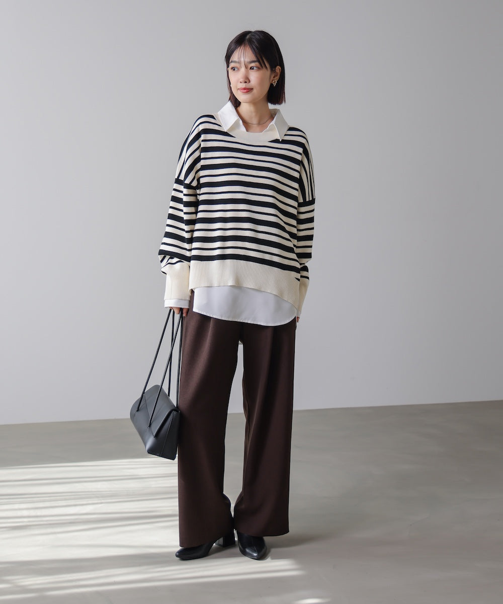 ゆるニットセットレイヤードプルオーバー