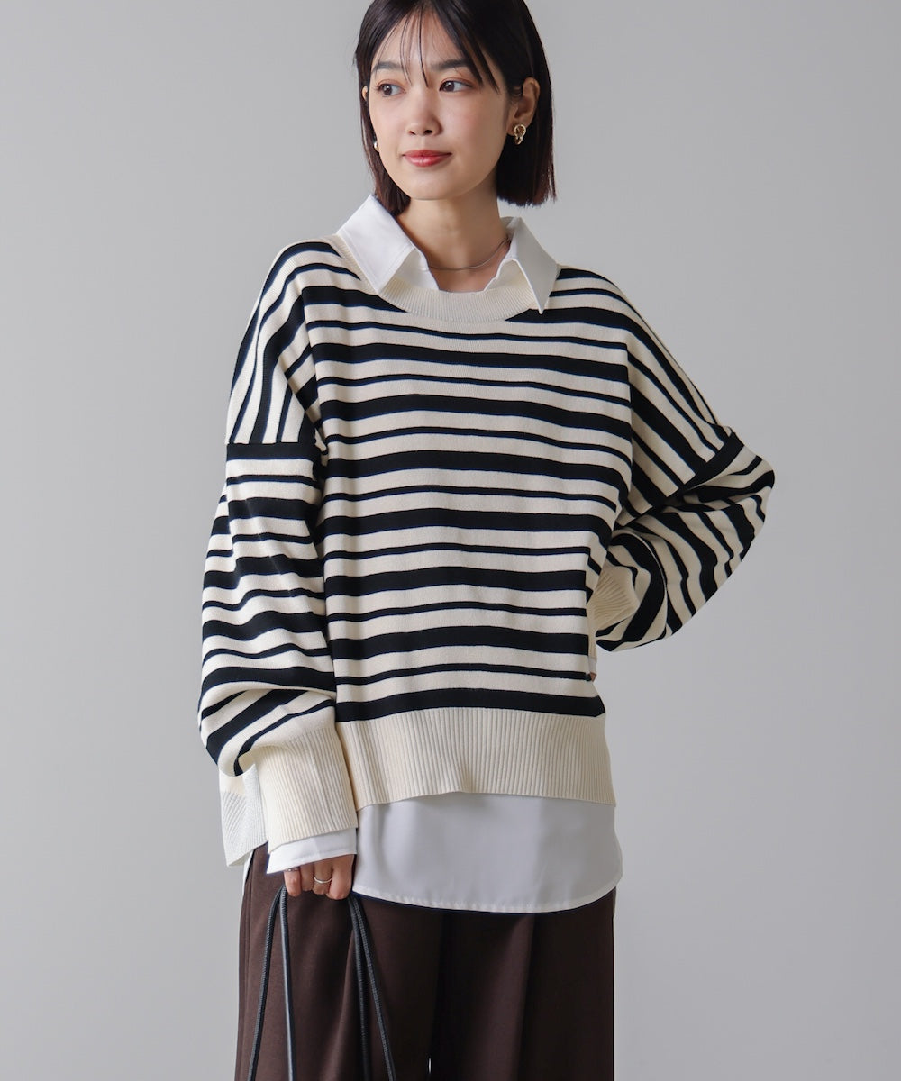 ゆるニットセットレイヤードプルオーバー