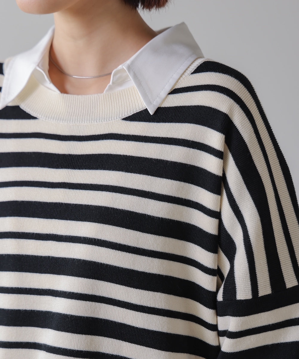 ゆるニットセットレイヤードプルオーバー