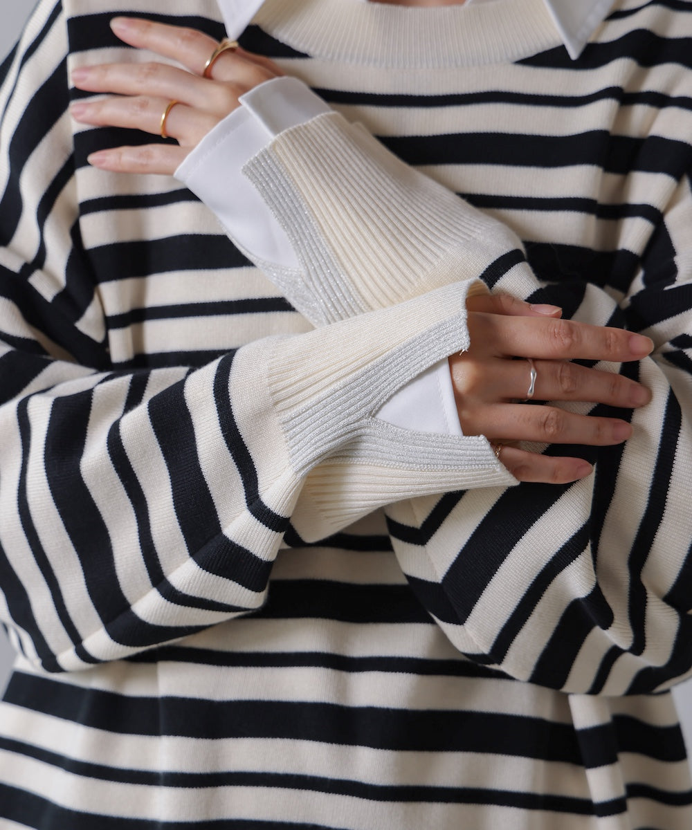 ゆるニットセットレイヤードプルオーバー