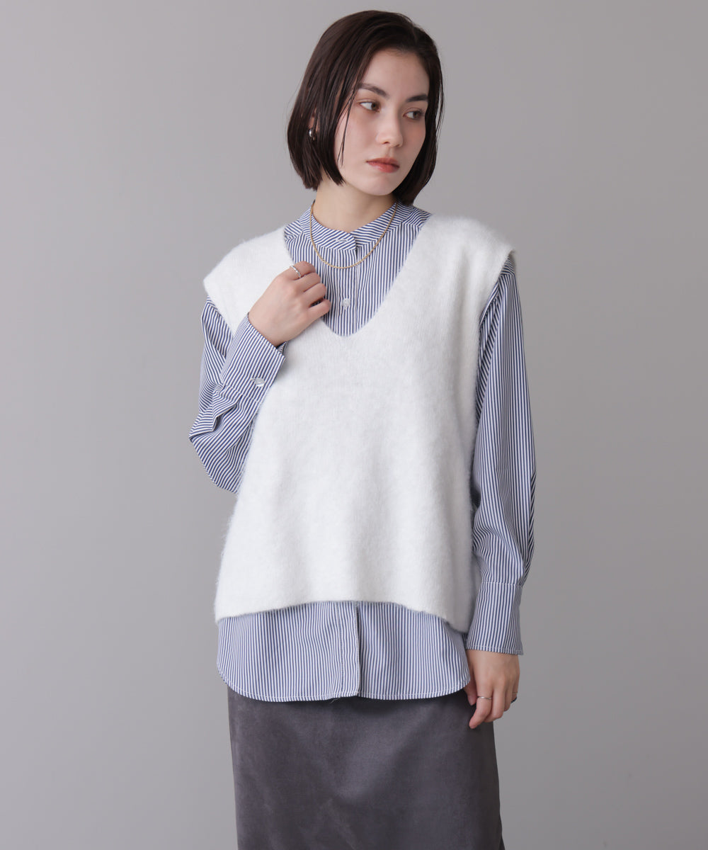 ケガキニットベストレイヤード