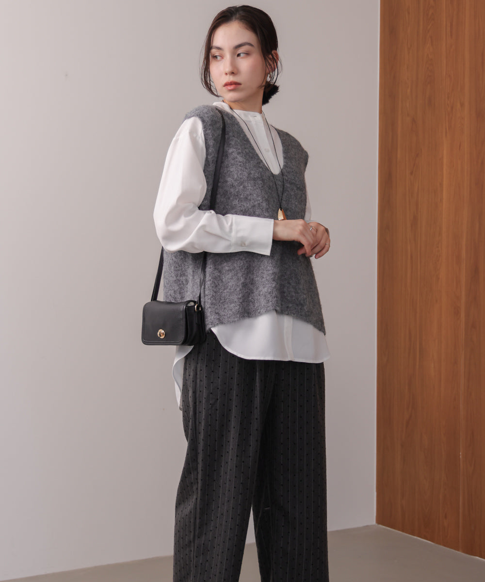 ケガキニットベストレイヤード