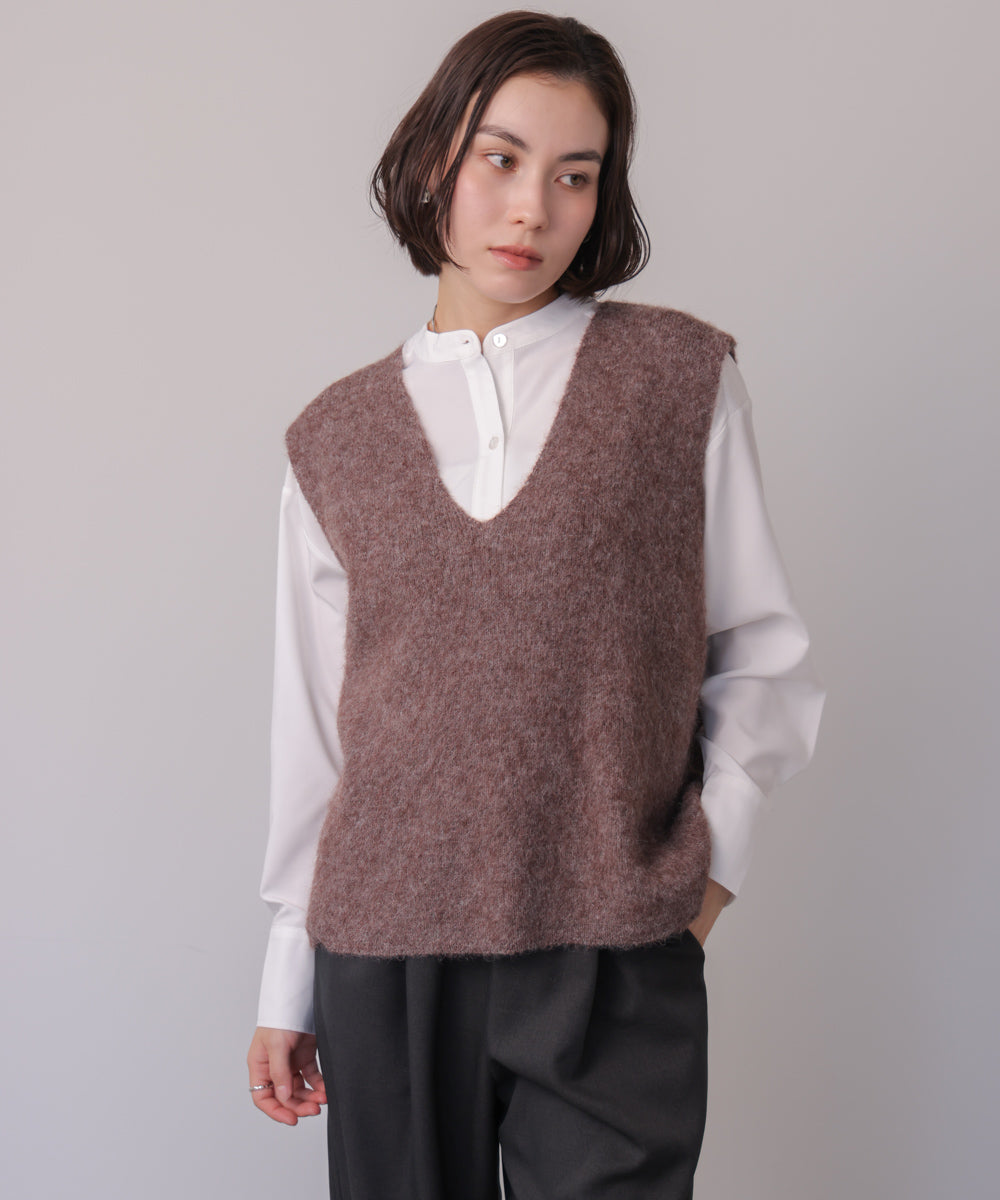 ケガキニットベストレイヤード