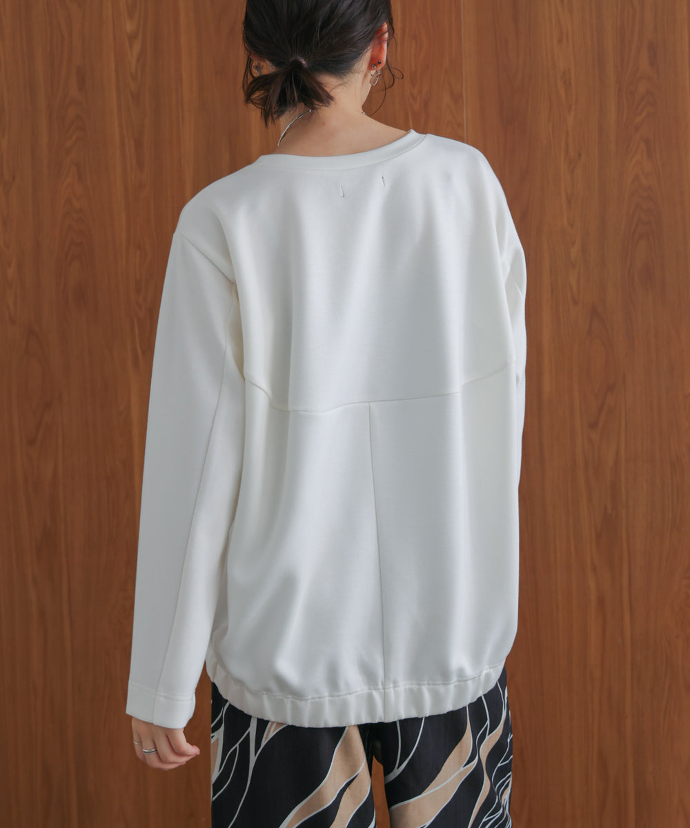 シルキーダンボールサイドファスナープルオーバー