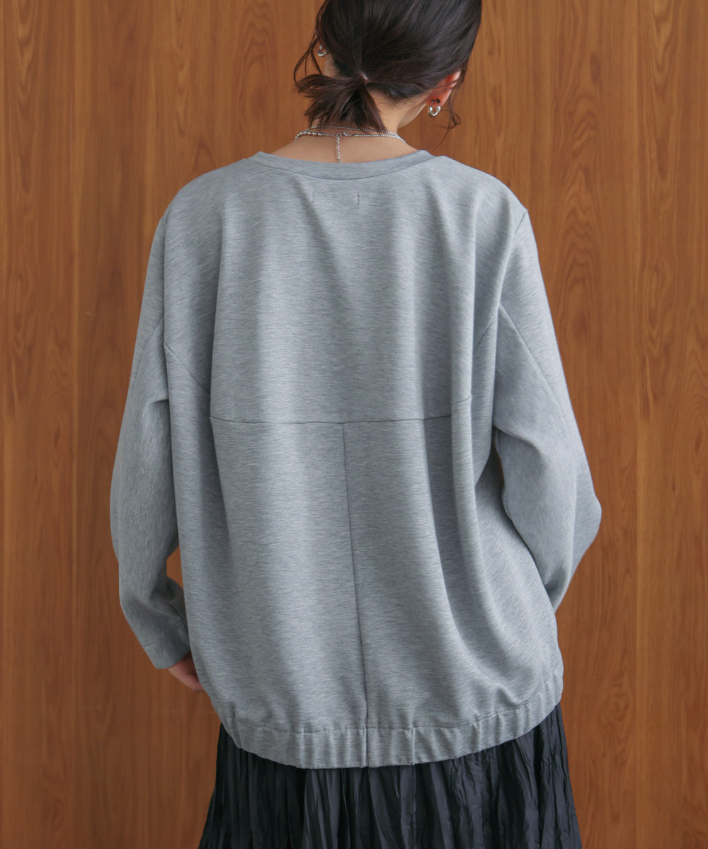 シルキーダンボールサイドファスナープルオーバー