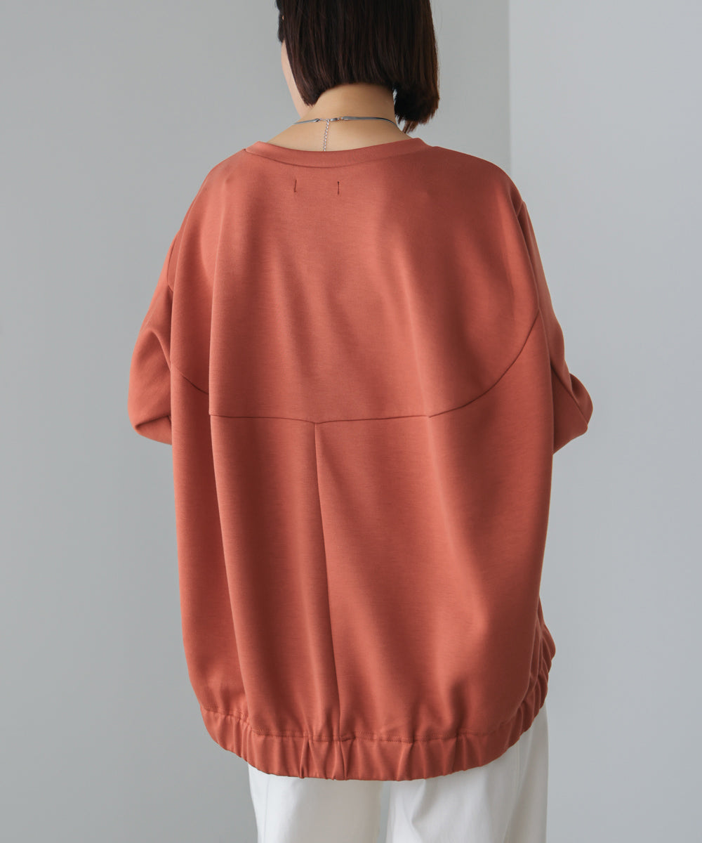 シルキーダンボールサイドファスナープルオーバー