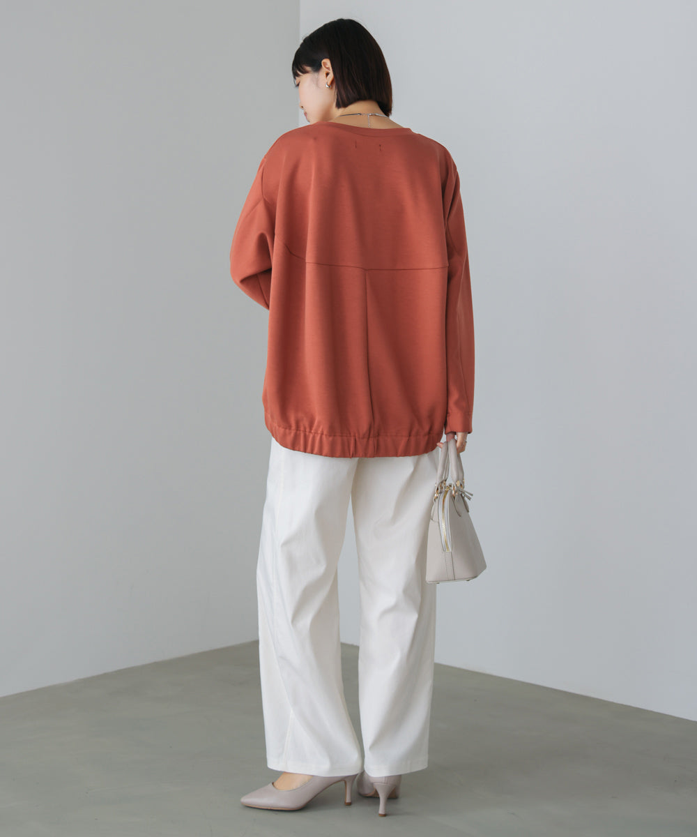 シルキーダンボールサイドファスナープルオーバー