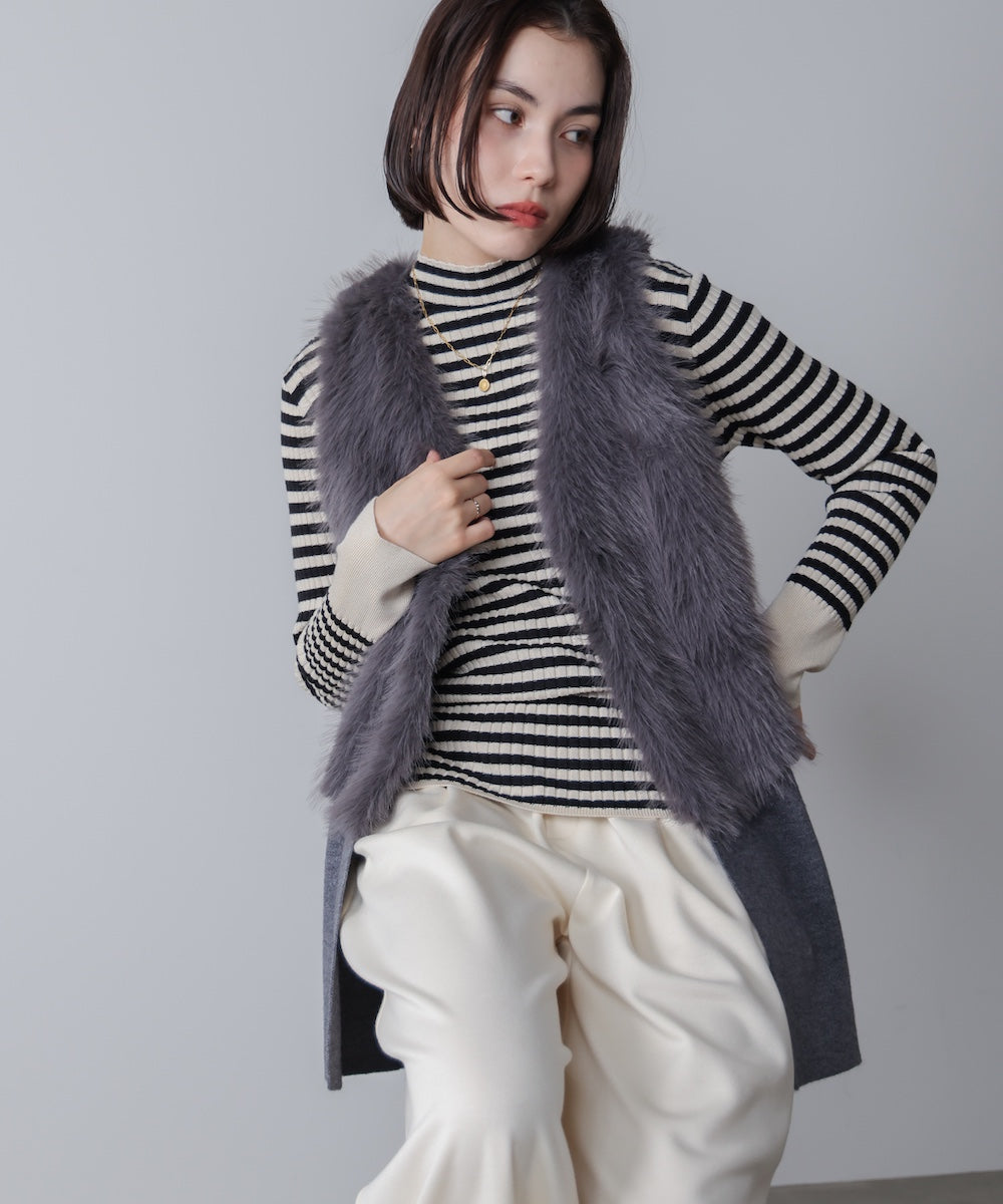 ファーコンビミドルベスト