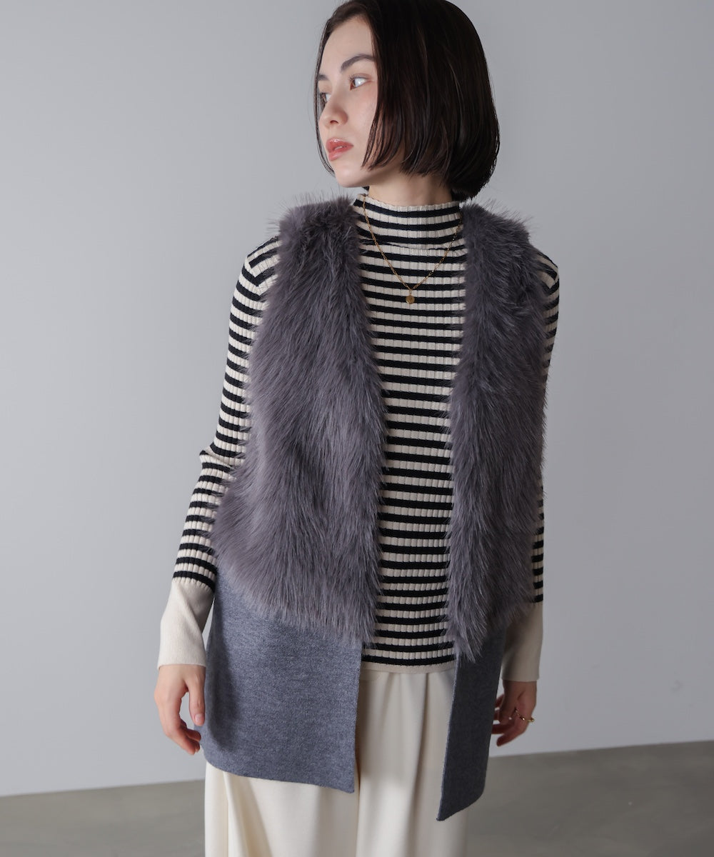 ファーコンビミドルベスト