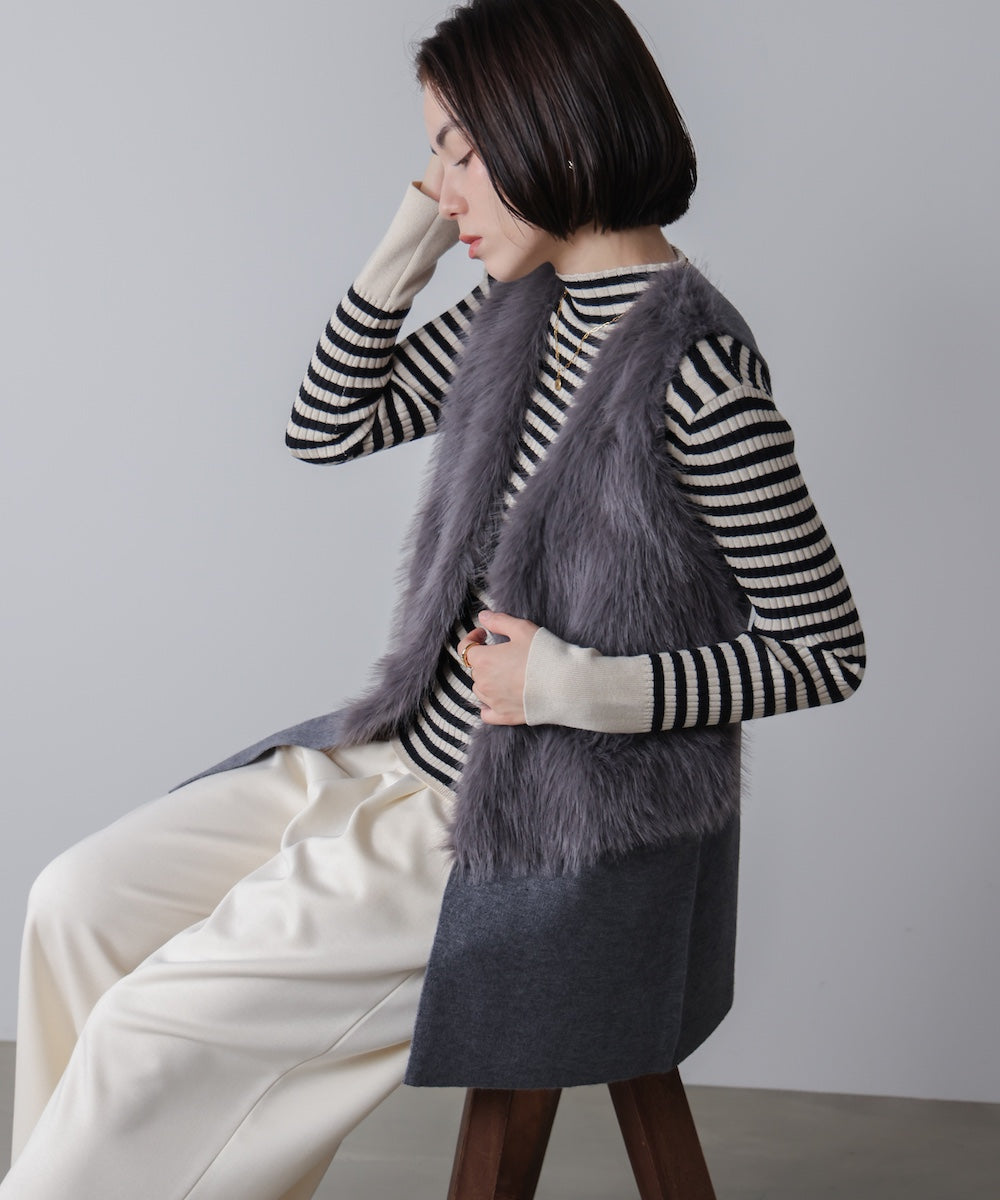 ファーコンビミドルベスト