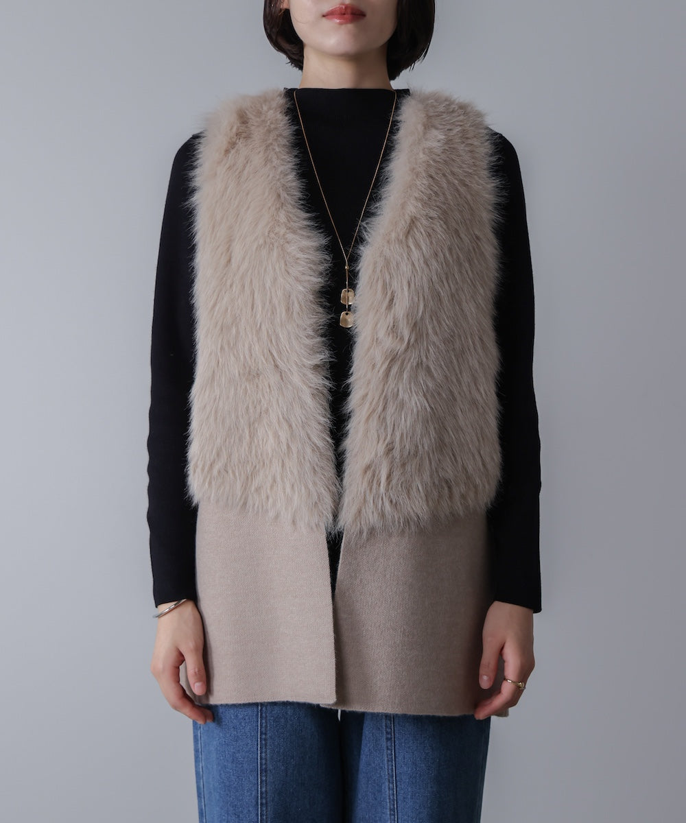 ファーコンビミドルベスト