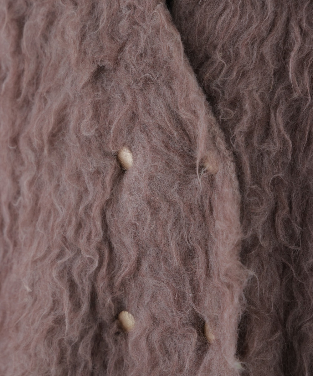 ウェーブシャギーニットジャケット