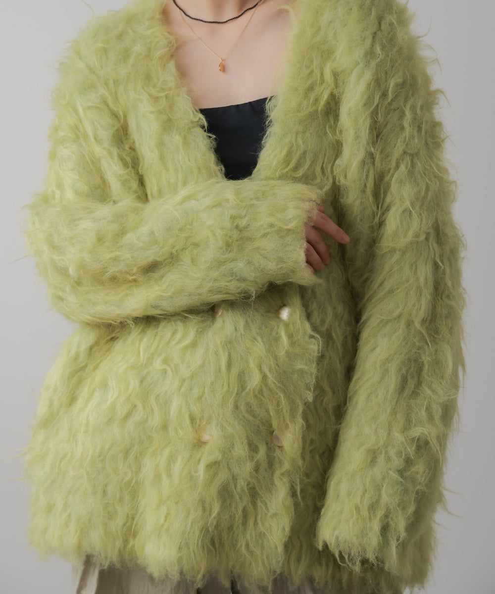 ウェーブシャギーニットジャケット