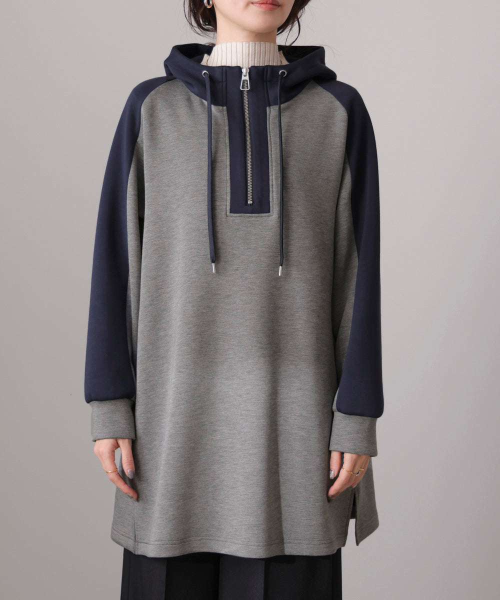 シルキーダンボールバイカラーチュニック