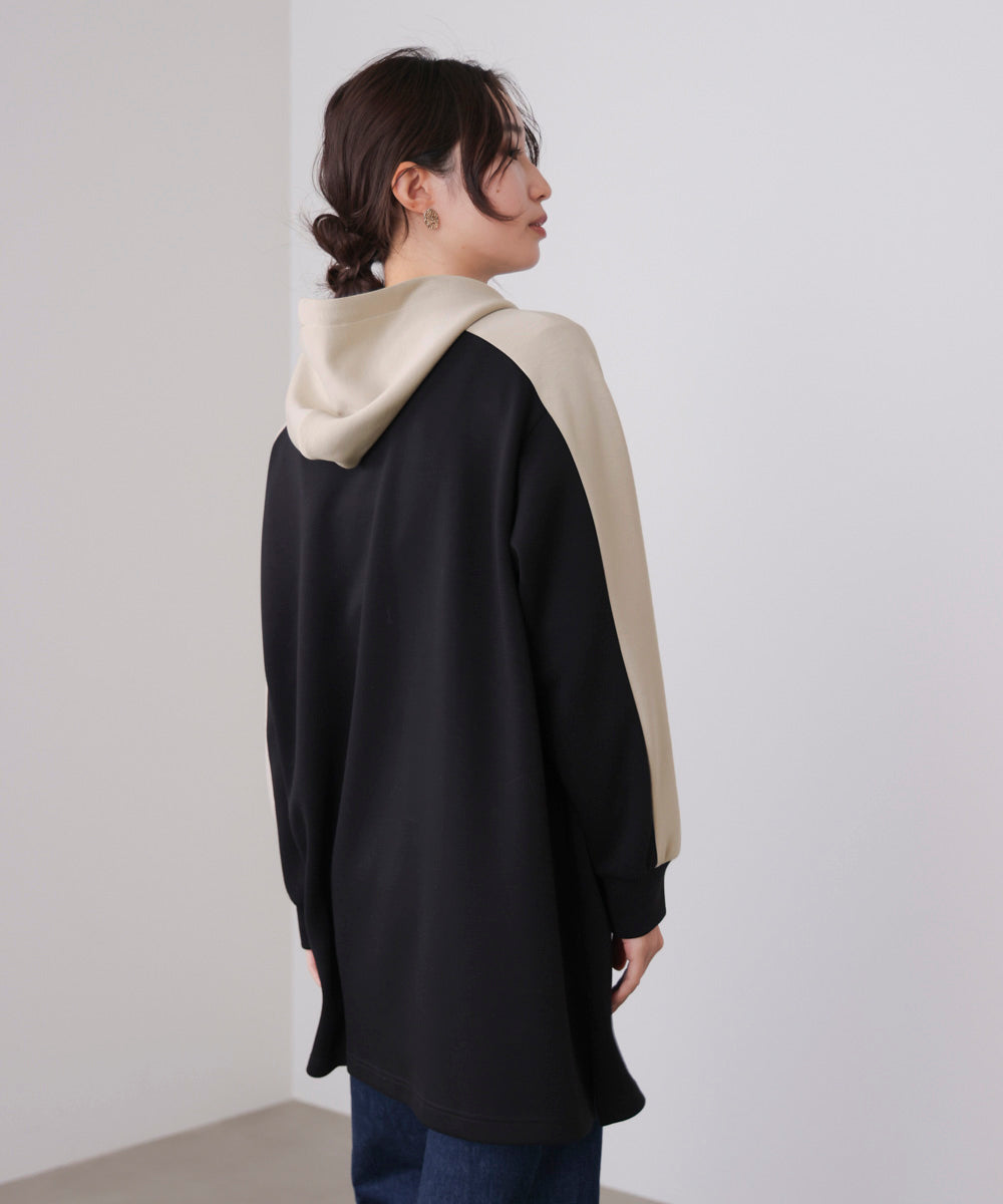 シルキーダンボールバイカラーチュニック