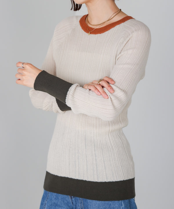 ランダムリブニットクループルオーバー