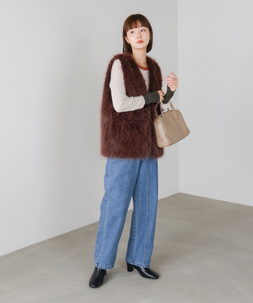 ランダムリブニットクループルオーバー