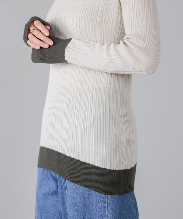 ランダムリブニットクループルオーバー