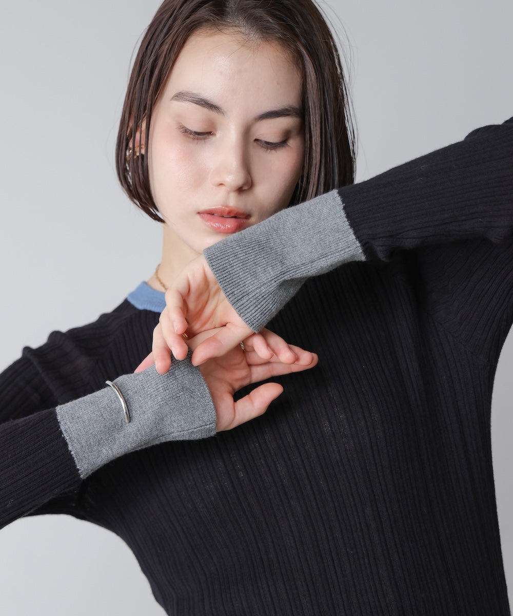 ランダムリブニットクループルオーバー